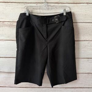 IZOD XFG Black Bermuda Shorts w/ Buckle Detail | Women’s Size 12 |Classic